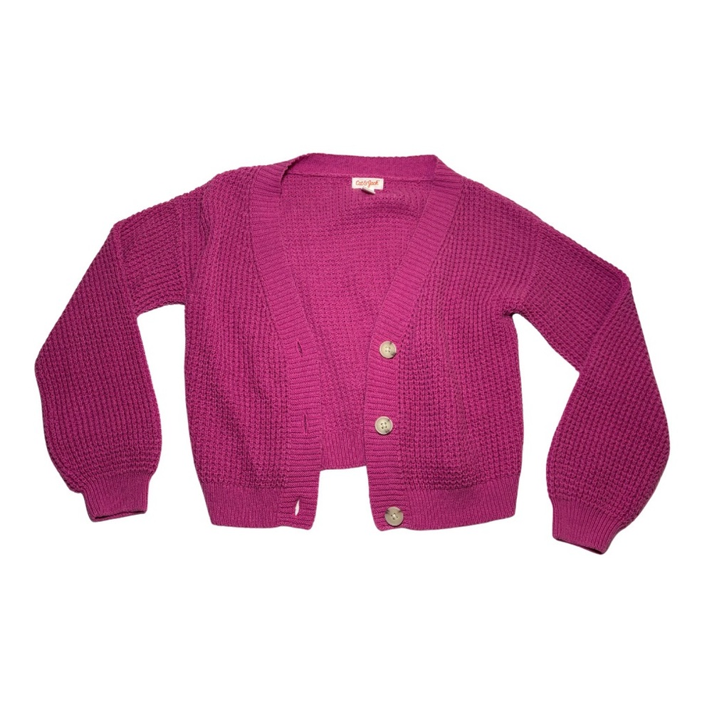 Kids Pink Cardigan Sweater